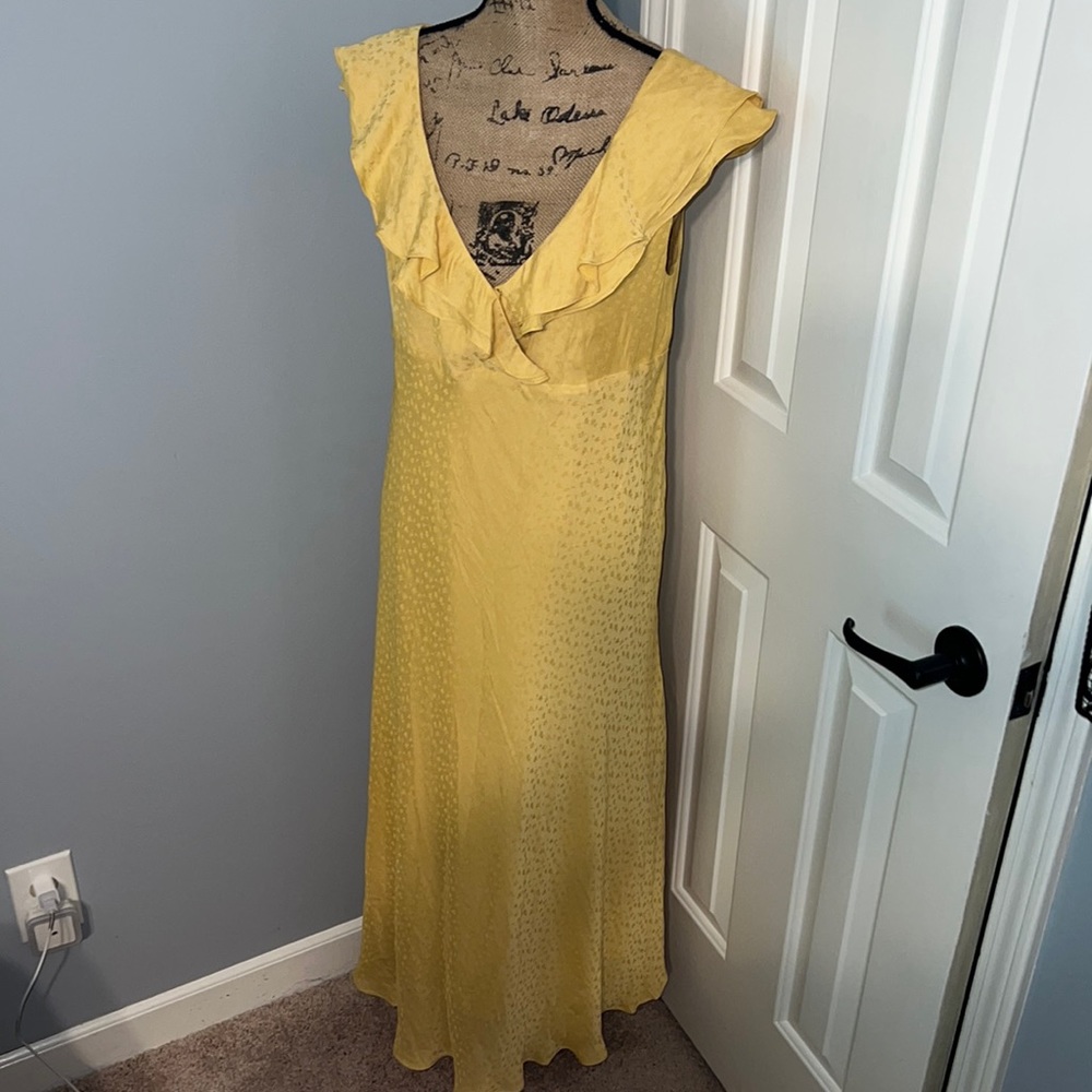 Hatch Yellow Ruffle Maxi Dress